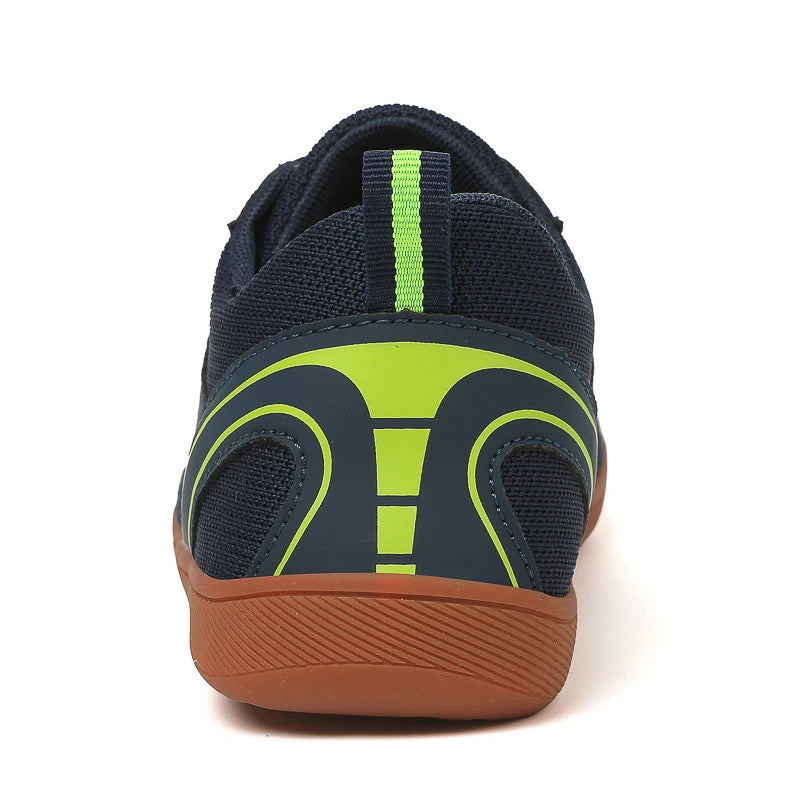 נעלי ספורט לגברים עם לוגו מותאם אישית, נעלי ספורט קלות הליכה יחפות, רשת, סניקרס מינימליסטיות עם סוליה אפס ירידה