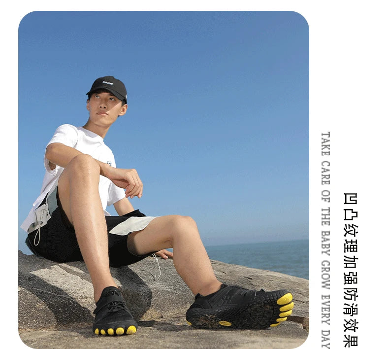 נעלי אקווה ייבוש מהיר נעלי חוף גברים נושמים סניקרס יחפים במעלה הזרם נעלי מים יוניסקס שחייה טיולים ספורט נעלי 36-48 #