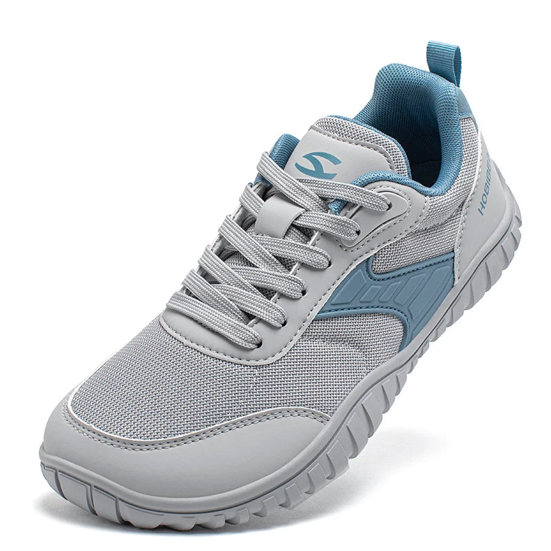HOBIBEAR Minimalist Wide Toe Shoes Mens Womens Artificial Leather Running Sneakers Lace Up Lightweight Breathable Walking Shoes