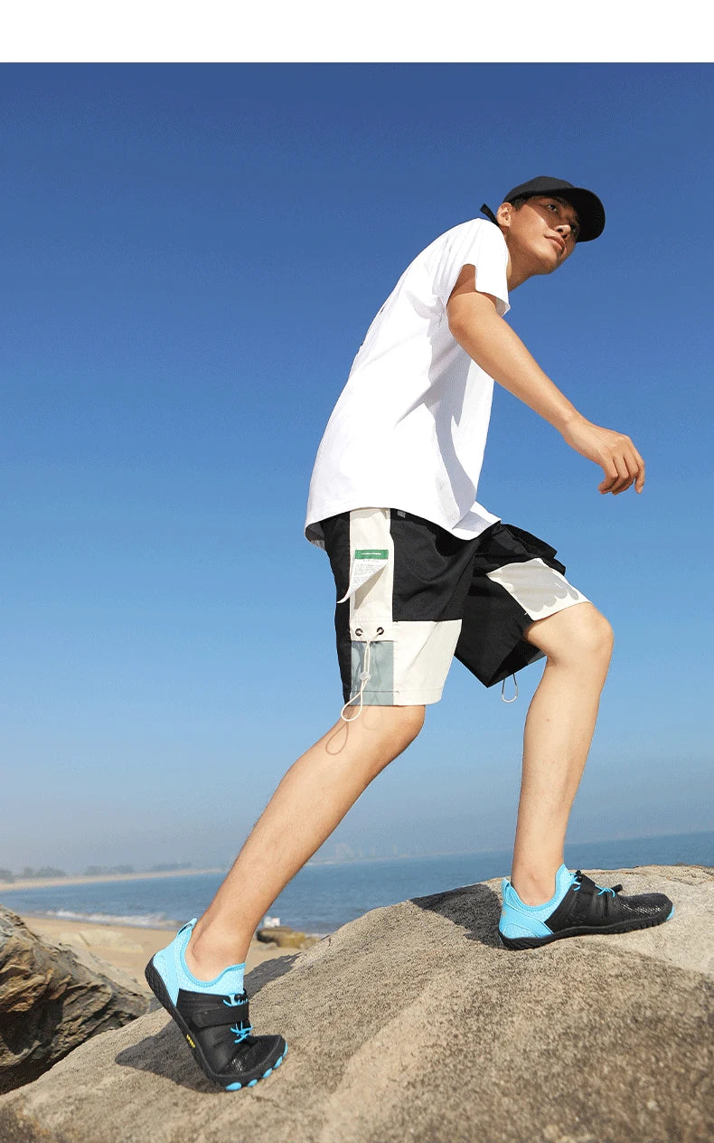 נעלי אקווה ייבוש מהיר נעלי חוף גברים נושמים סניקרס יחפים במעלה הזרם נעלי מים יוניסקס שחייה טיולים ספורט נעלי 36-48 #