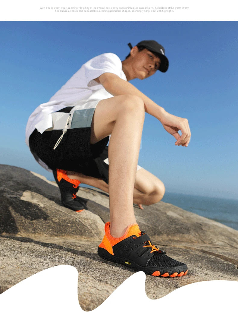 נעלי אקווה ייבוש מהיר נעלי חוף גברים נושמים סניקרס יחפים במעלה הזרם נעלי מים יוניסקס שחייה טיולים ספורט נעלי 36-48 #