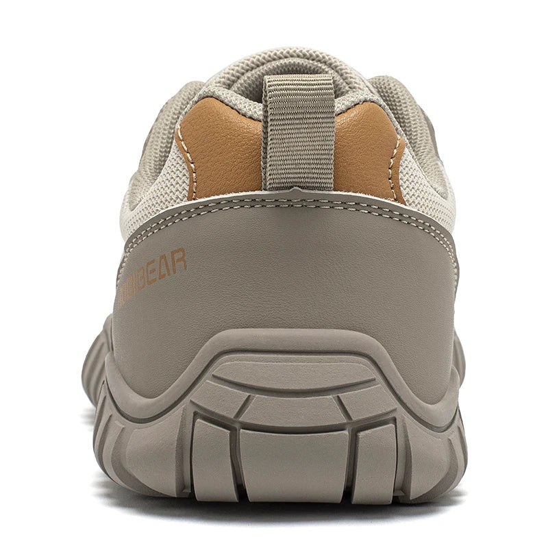 HOBIBEAR Minimalist Wide Toe Shoes Mens Womens Artificial Leather Running Sneakers Lace Up Lightweight Breathable Walking Shoes