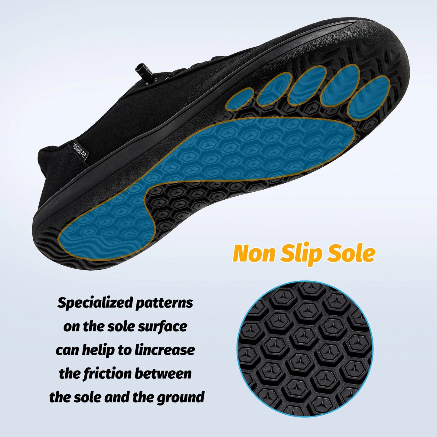 HOBIBEAR Unisex Barefoot Shoes for Men Women Wide Toe Adjustable Slip On Sneakers Minimalist Lightweight Walking Shoes