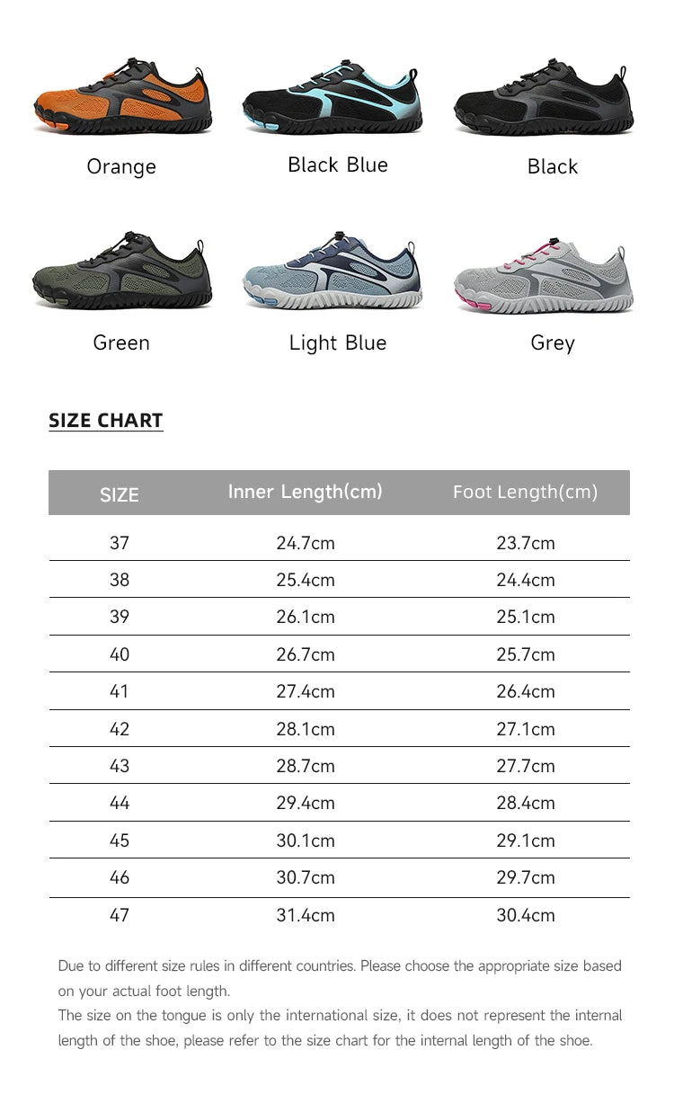 HOBIBEAR Unisex Barefoot Shoes for Men Women Wide Toe Beach Walking Sneakers Zero Drop Outdoor Elastic Band Running Shoes