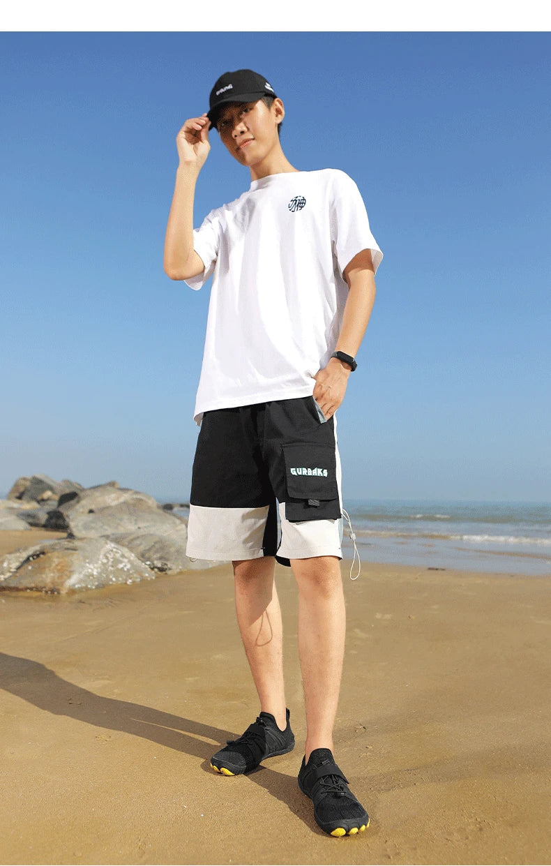 נעלי אקווה ייבוש מהיר נעלי חוף גברים נושמים סניקרס יחפים במעלה הזרם נעלי מים יוניסקס שחייה טיולים ספורט נעלי 36-48 #