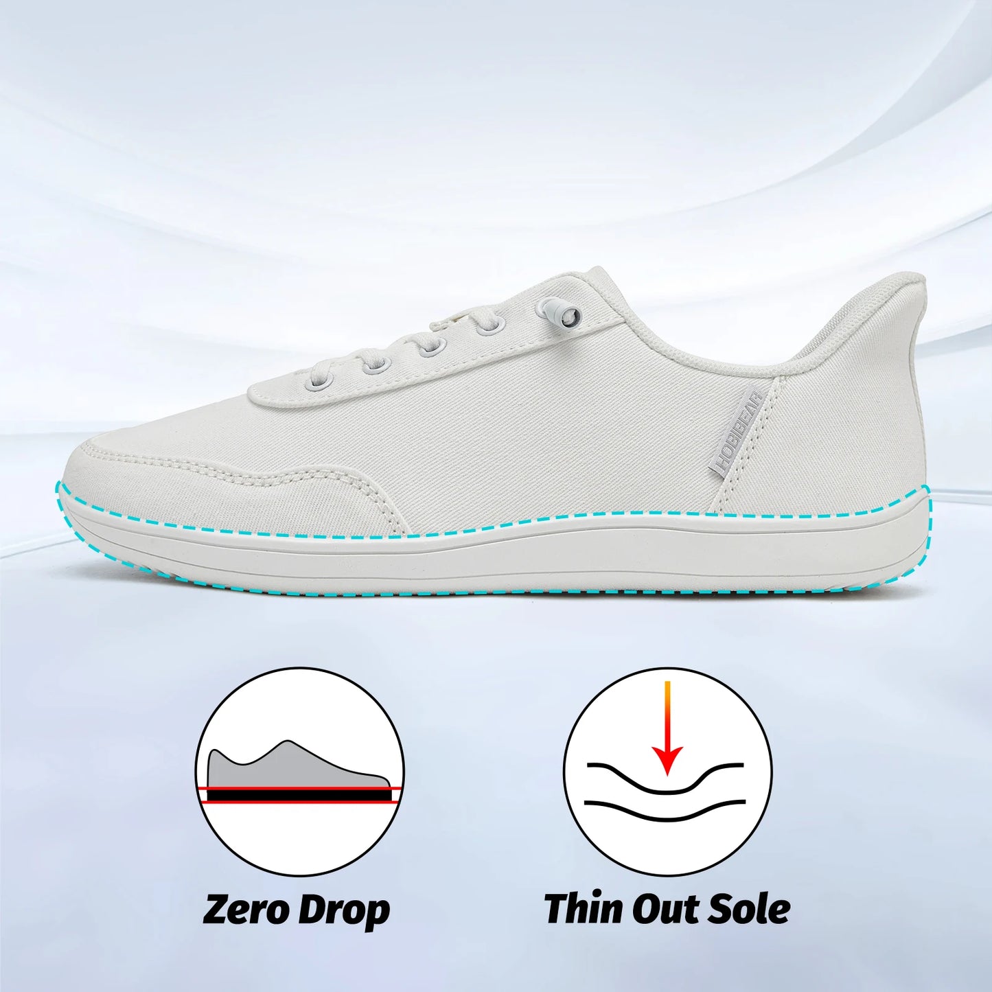 HOBIBEAR Unisex Barefoot Shoes for Men Women Wide Toe Adjustable Slip On Sneakers Minimalist Lightweight Walking Shoes