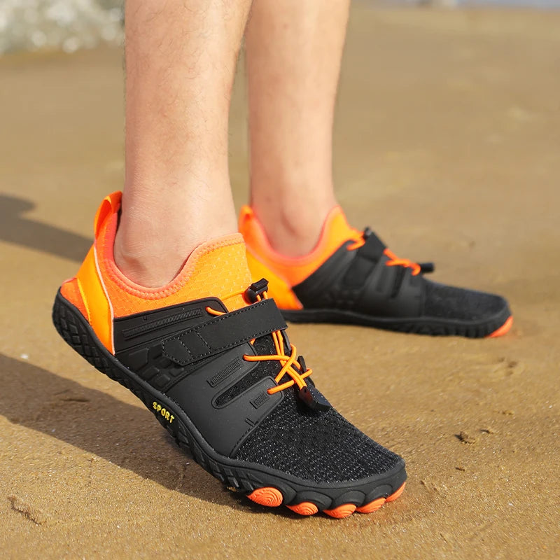 נעלי אקווה ייבוש מהיר נעלי חוף גברים נושמים סניקרס יחפים במעלה הזרם נעלי מים יוניסקס שחייה טיולים ספורט נעלי 36-48 #