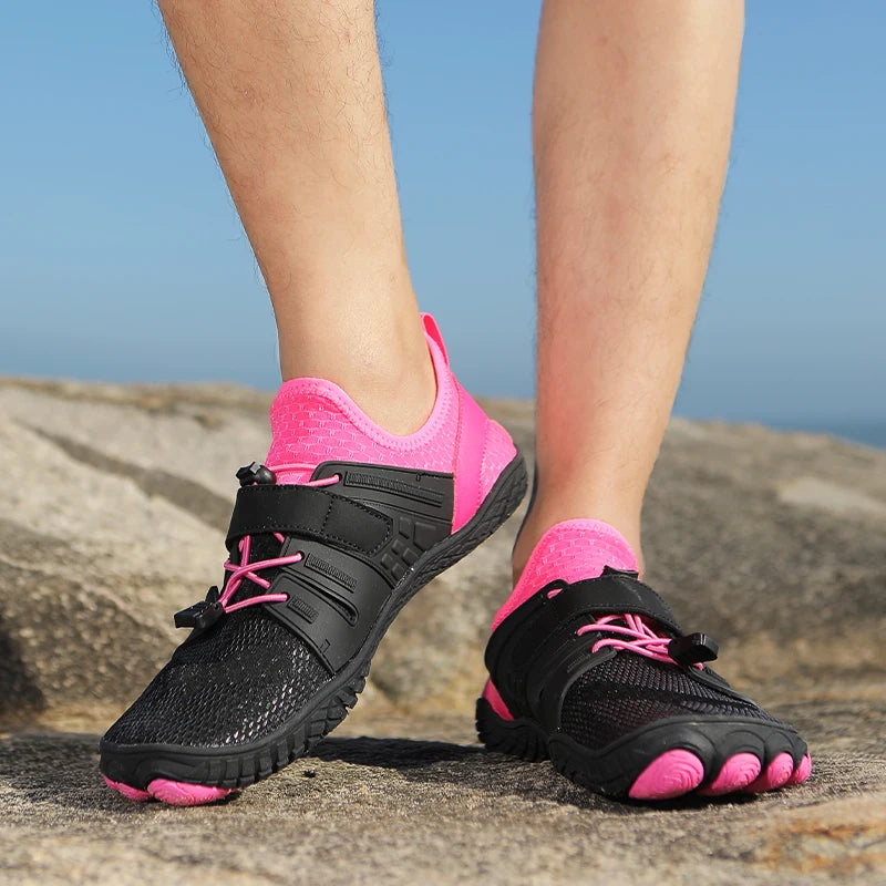 נעלי אקווה ייבוש מהיר נעלי חוף גברים נושמים סניקרס יחפים במעלה הזרם נעלי מים יוניסקס שחייה טיולים ספורט נעלי 36-48 #
